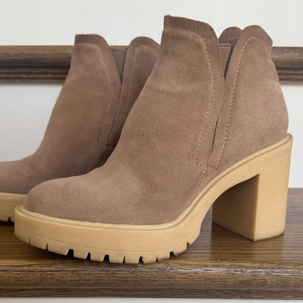 Dolce Vita Tan Suede Heeled Boots